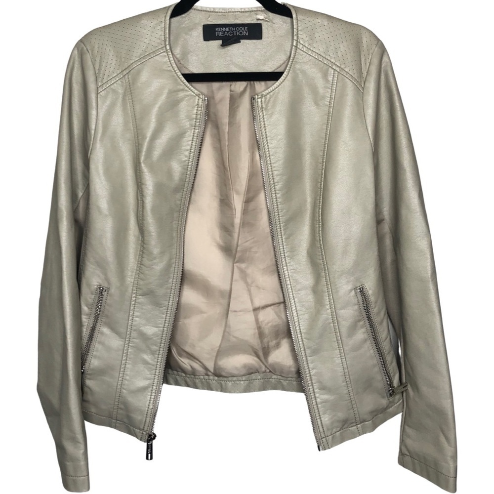 Tan Leather Biker Jacket